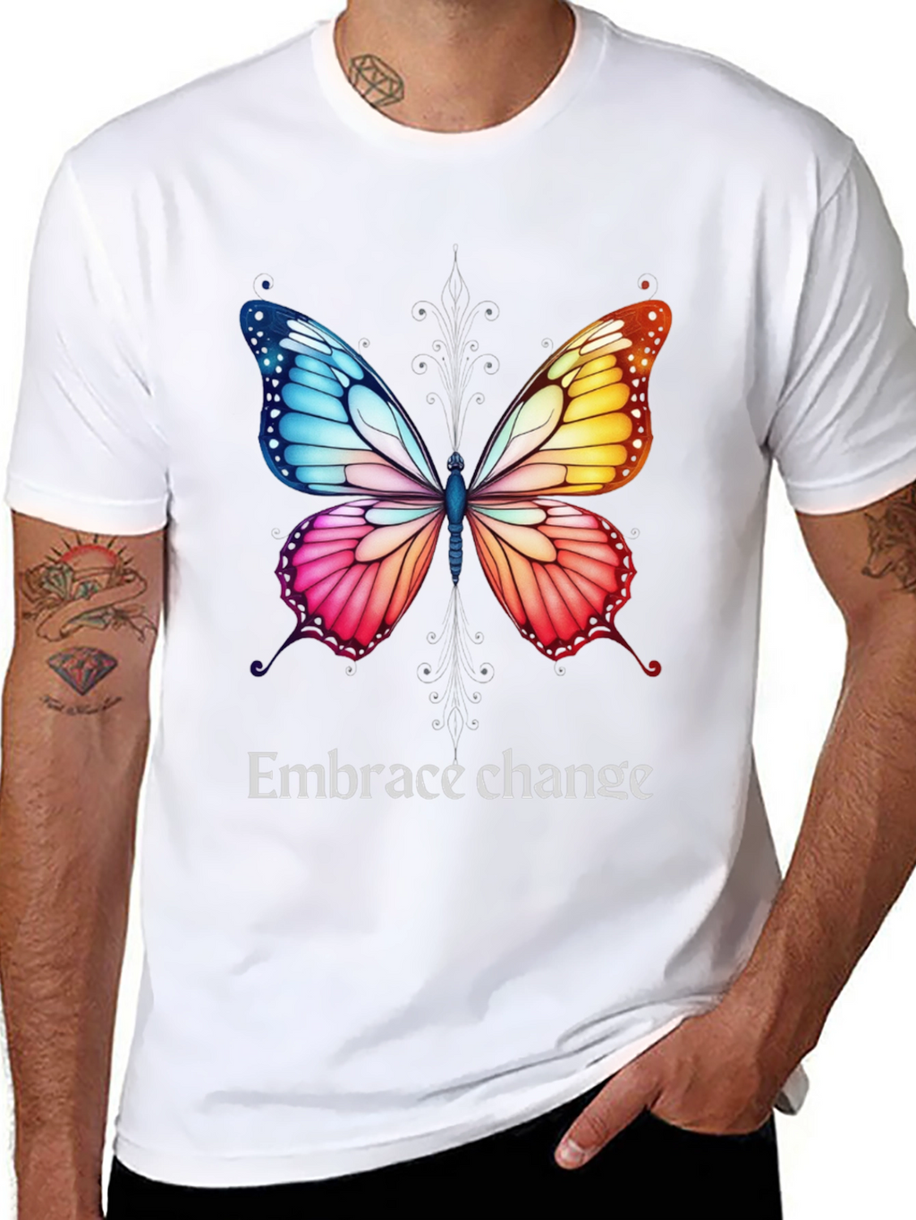 Embrace Change Butterfly Graphic Tee
