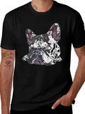 Dog Graphic Print Crew Neck T-Shirt