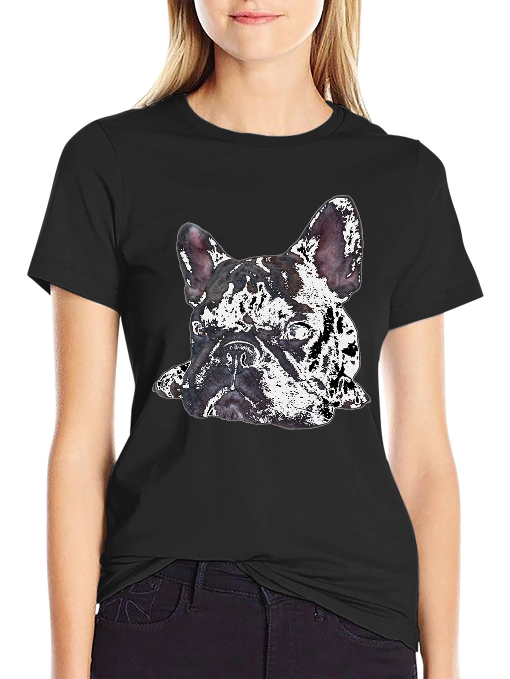 Dog Graphic Print Crew Neck T-Shirt