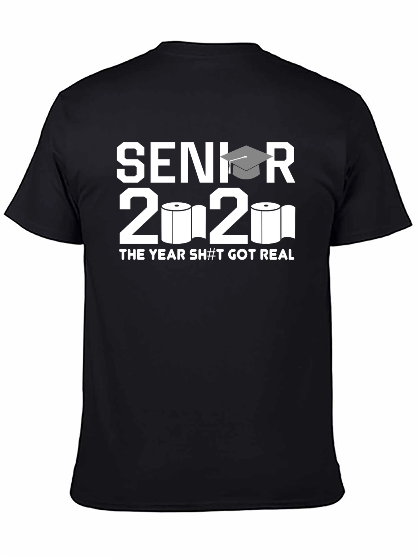 Senior 2020 Toilet Paper Black T-Shirt