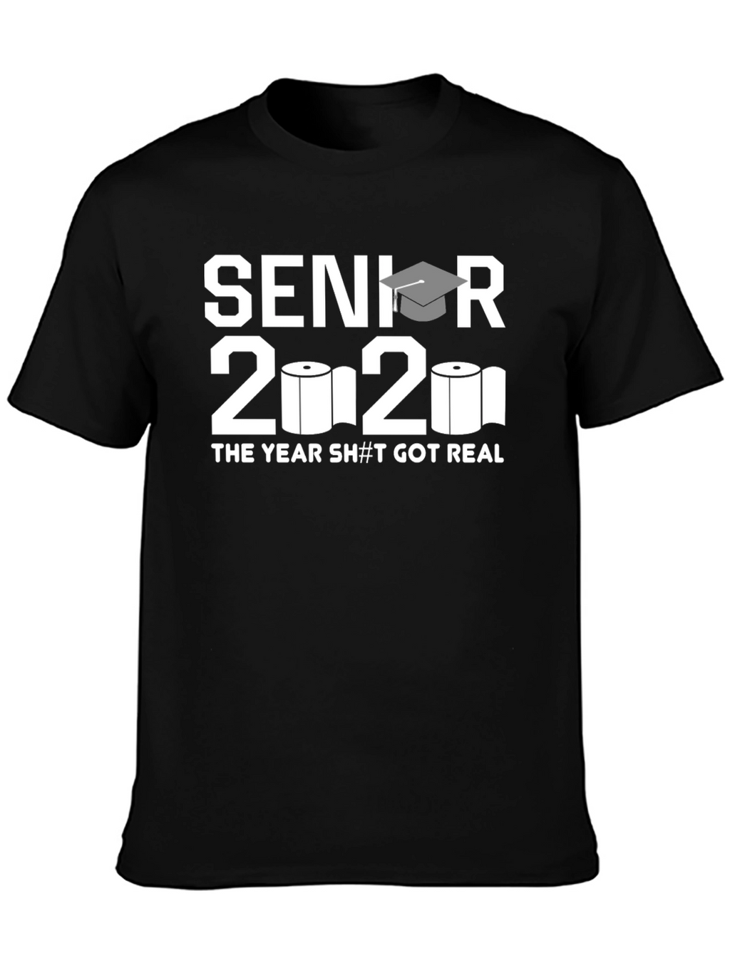 Senior 2020 Toilet Paper Black T-Shirt