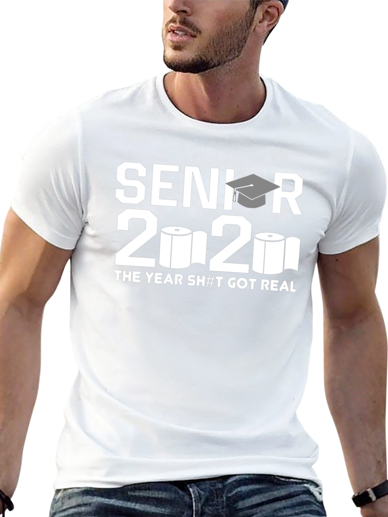 Senior 2020 Toilet Paper Black T-Shirt