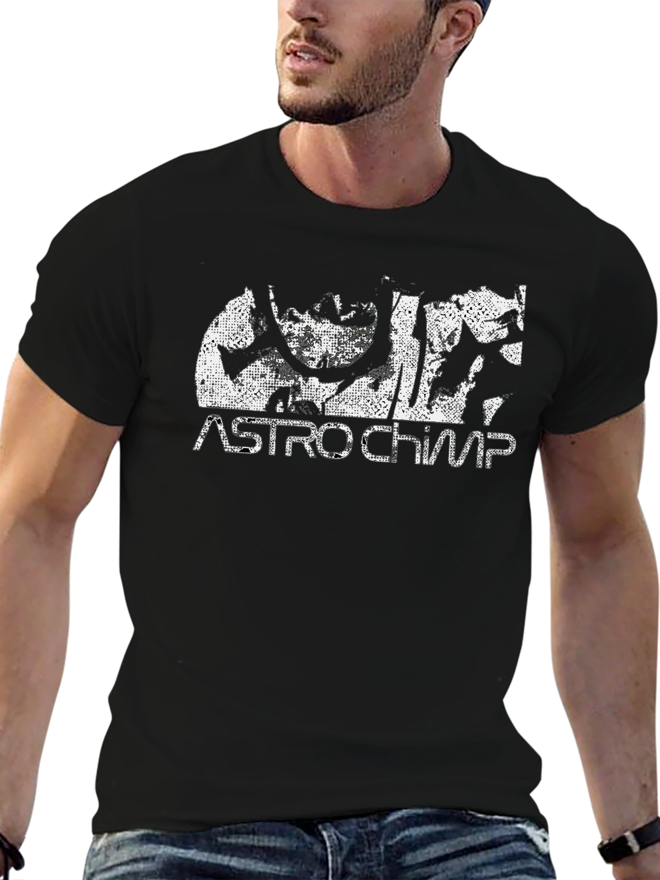 Retro Astrochimp Graphic T-Shirt