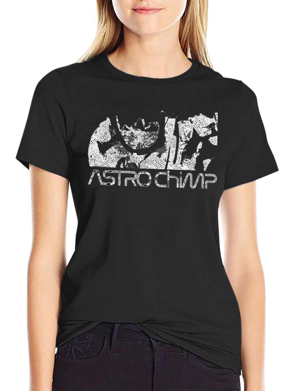 Retro Astrochimp Graphic T-Shirt