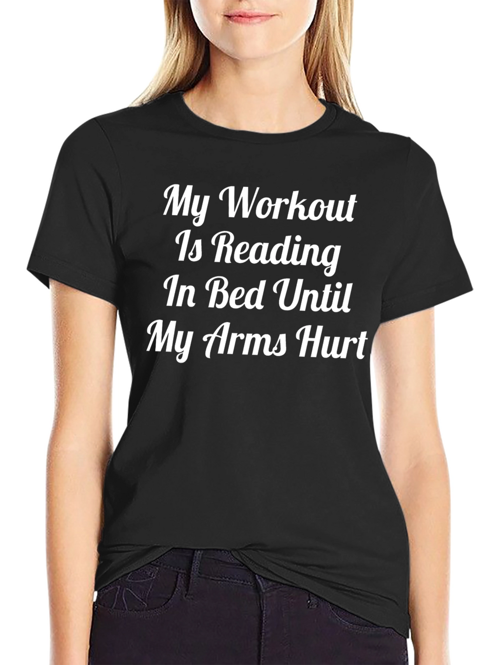 Funny Workout Reading T-Shirt Novelty Slogan Tee