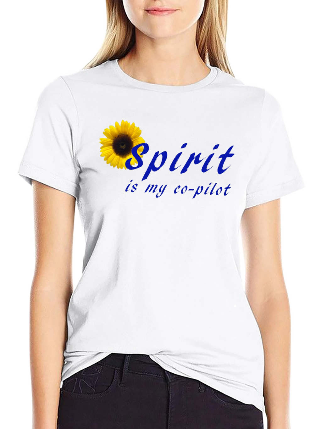 Spirit Is My Co-Pilot Sunflower T-Shirt