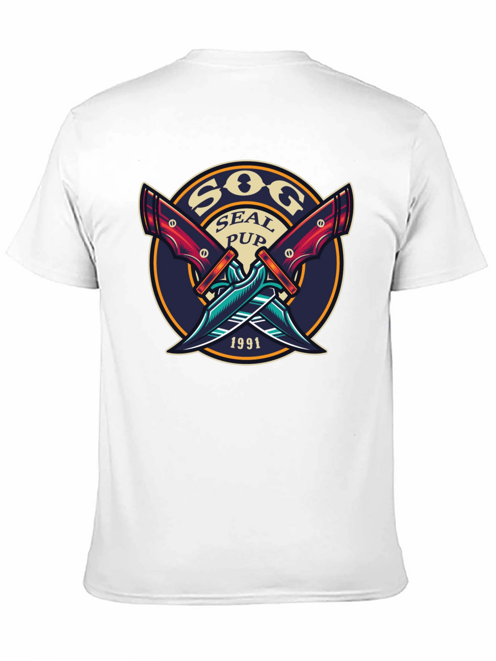 SOG Seal Pup 1991 Black Graphic T-Shirt