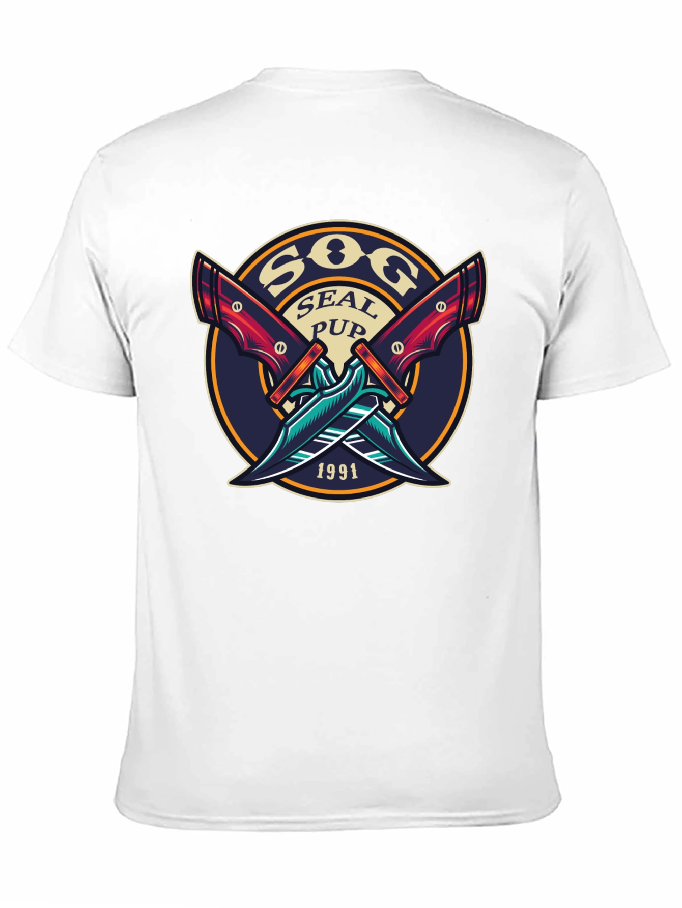 SOG Seal Pup 1991 Black Graphic T-Shirt