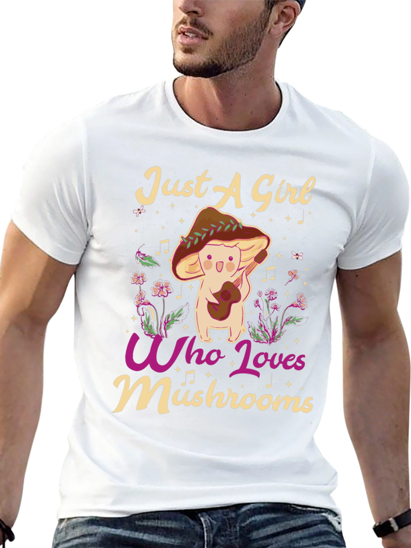 Just A Girl Who Loves Mushrooms T-Shirt