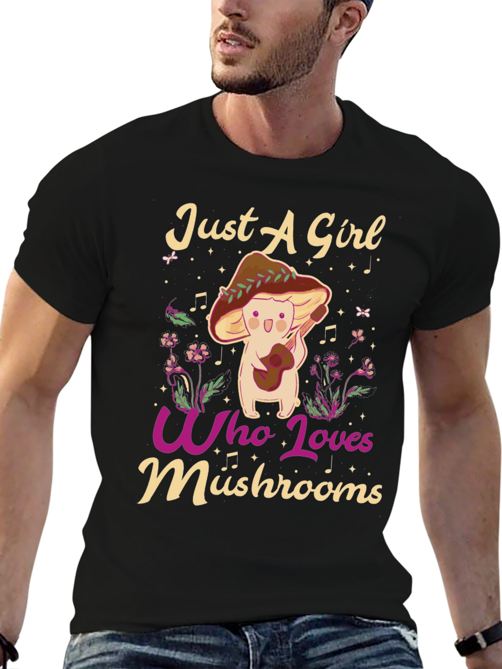 Just A Girl Who Loves Mushrooms T-Shirt