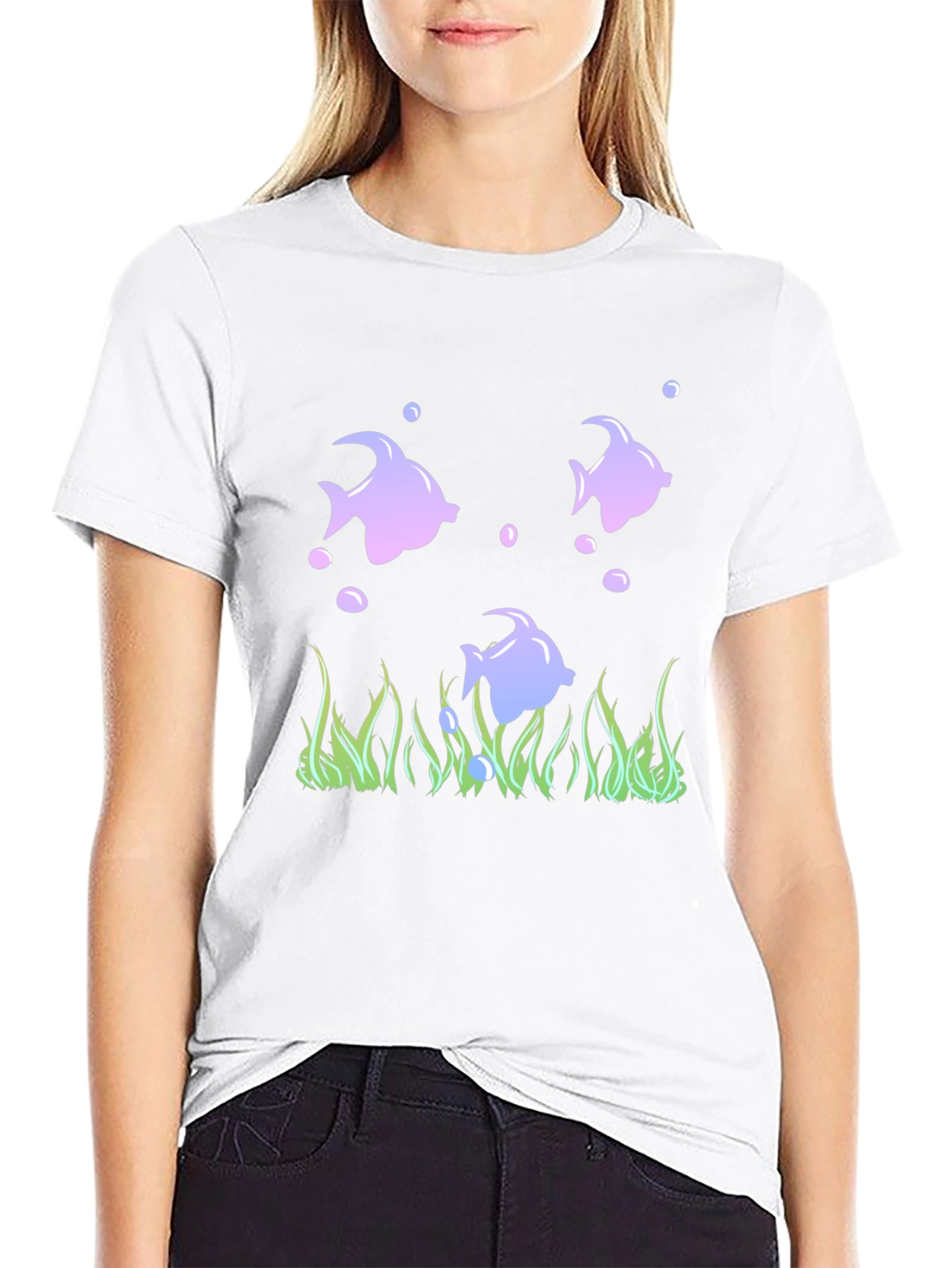 Fish Graphic Black Tee