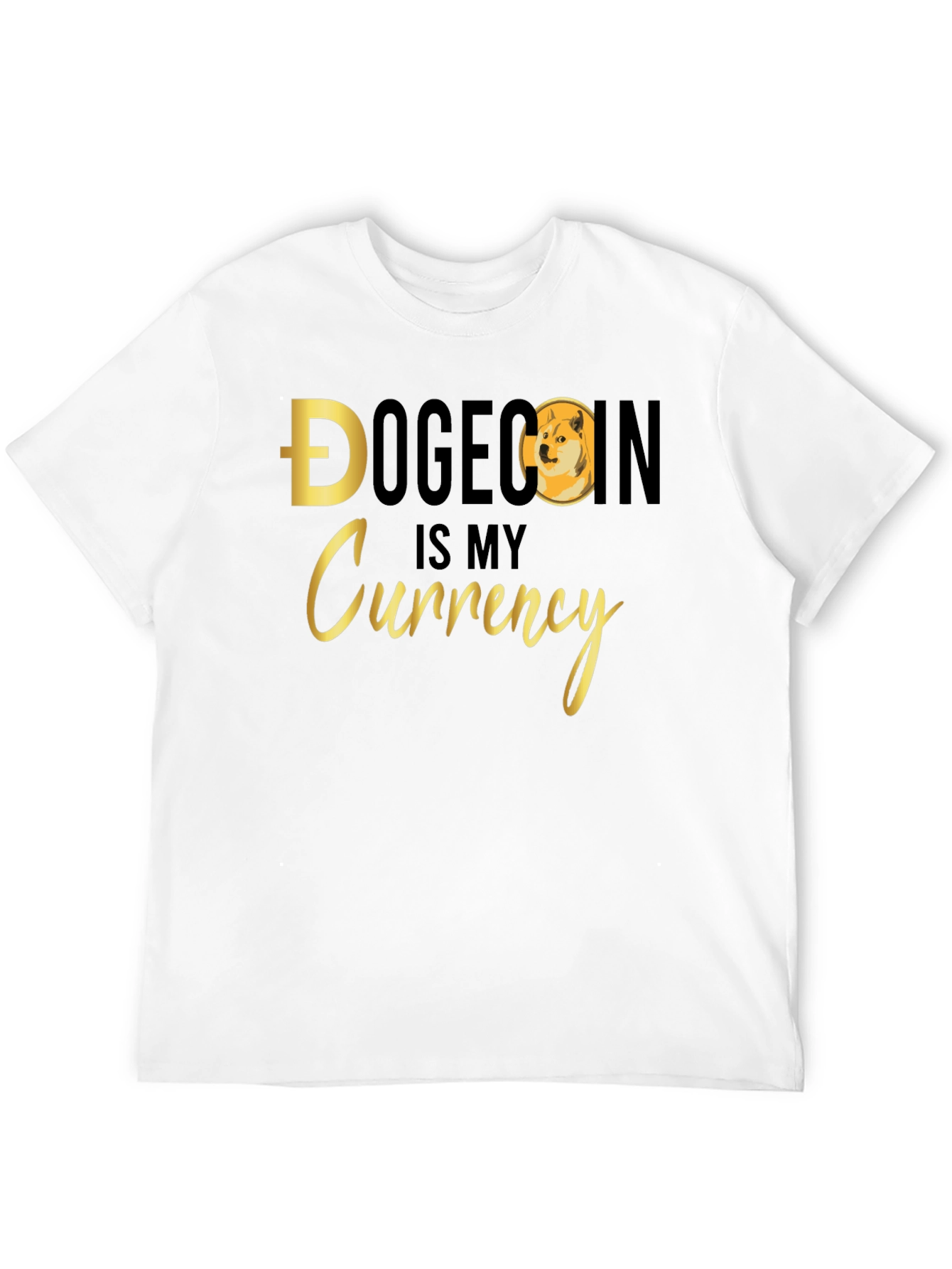 Dogecoin is My Currency Black T-Shirt
