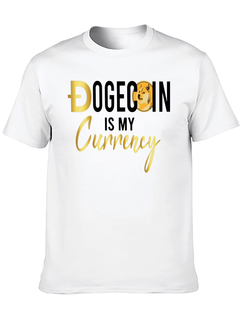 Dogecoin is My Currency Black T-Shirt