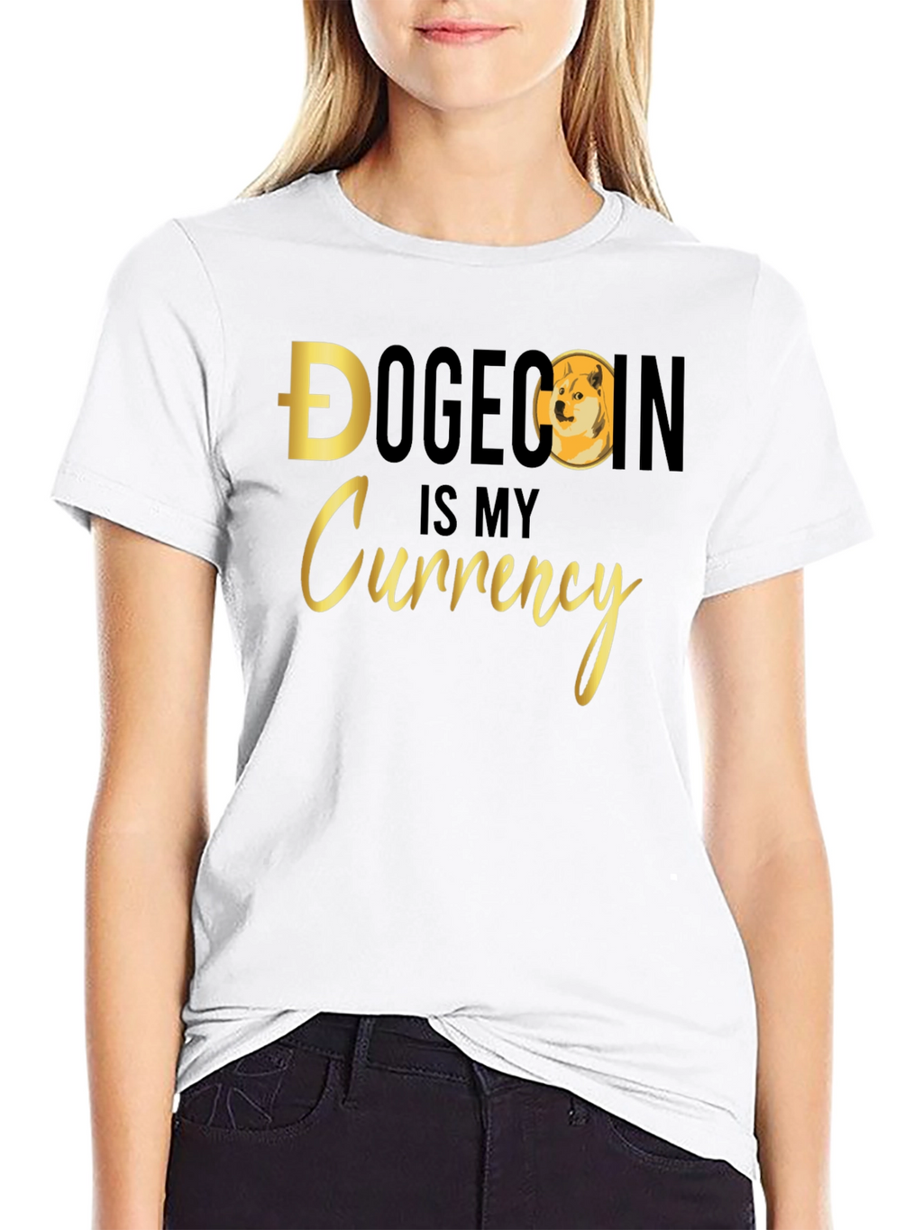 Dogecoin is My Currency Black T-Shirt