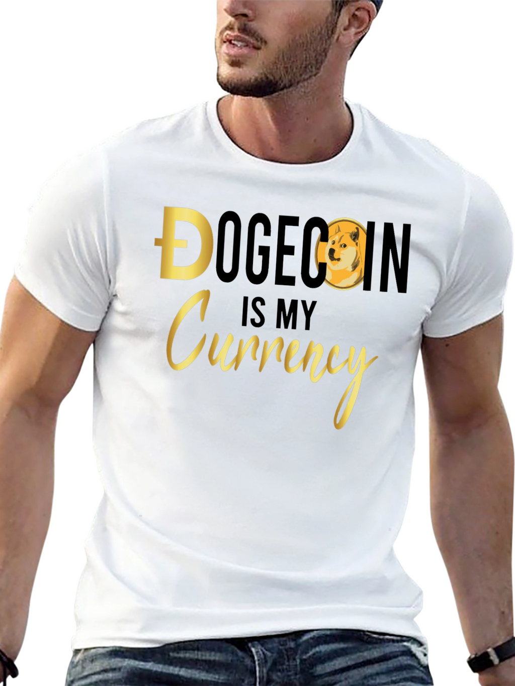 Dogecoin is My Currency Black T-Shirt