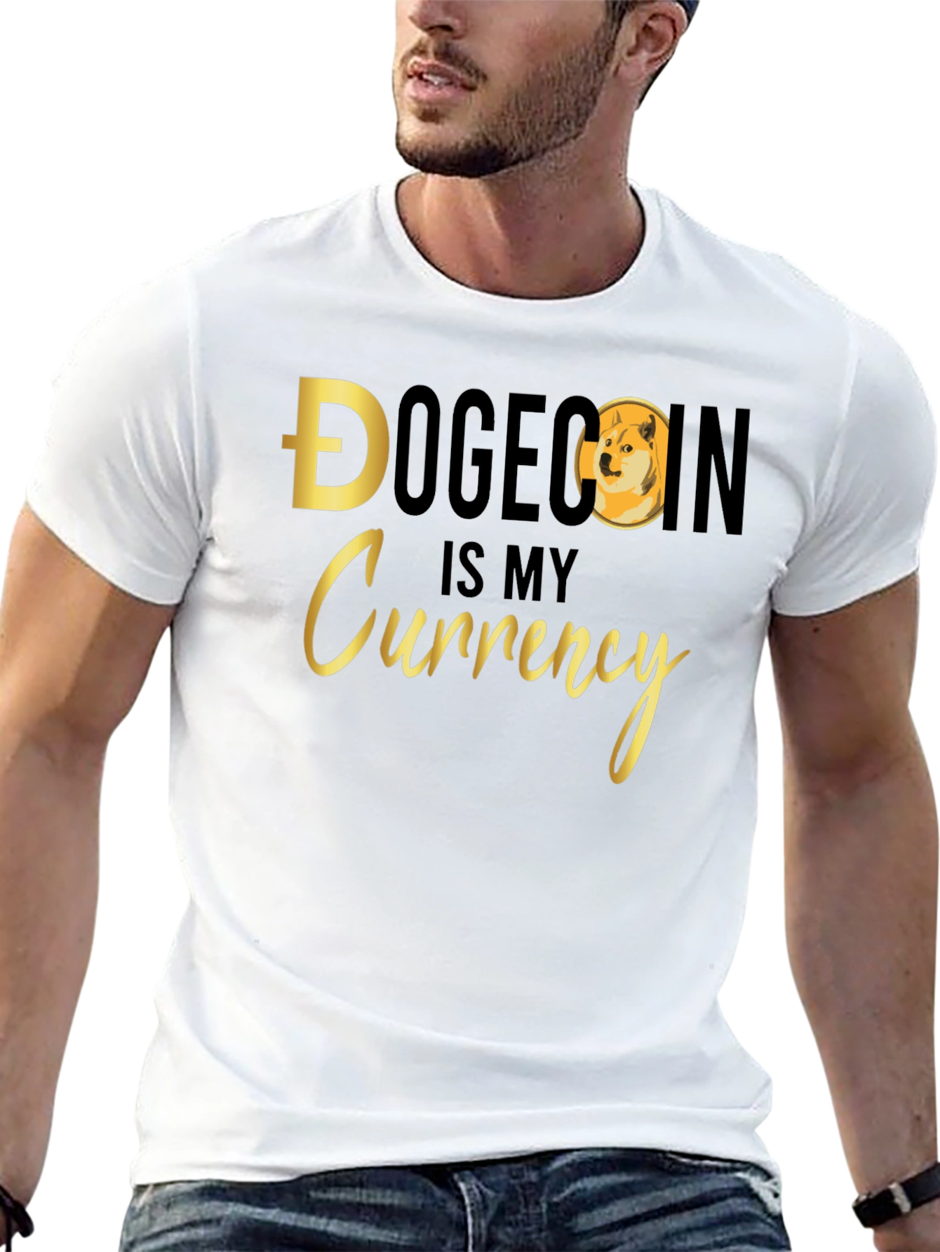 Dogecoin is My Currency Black T-Shirt