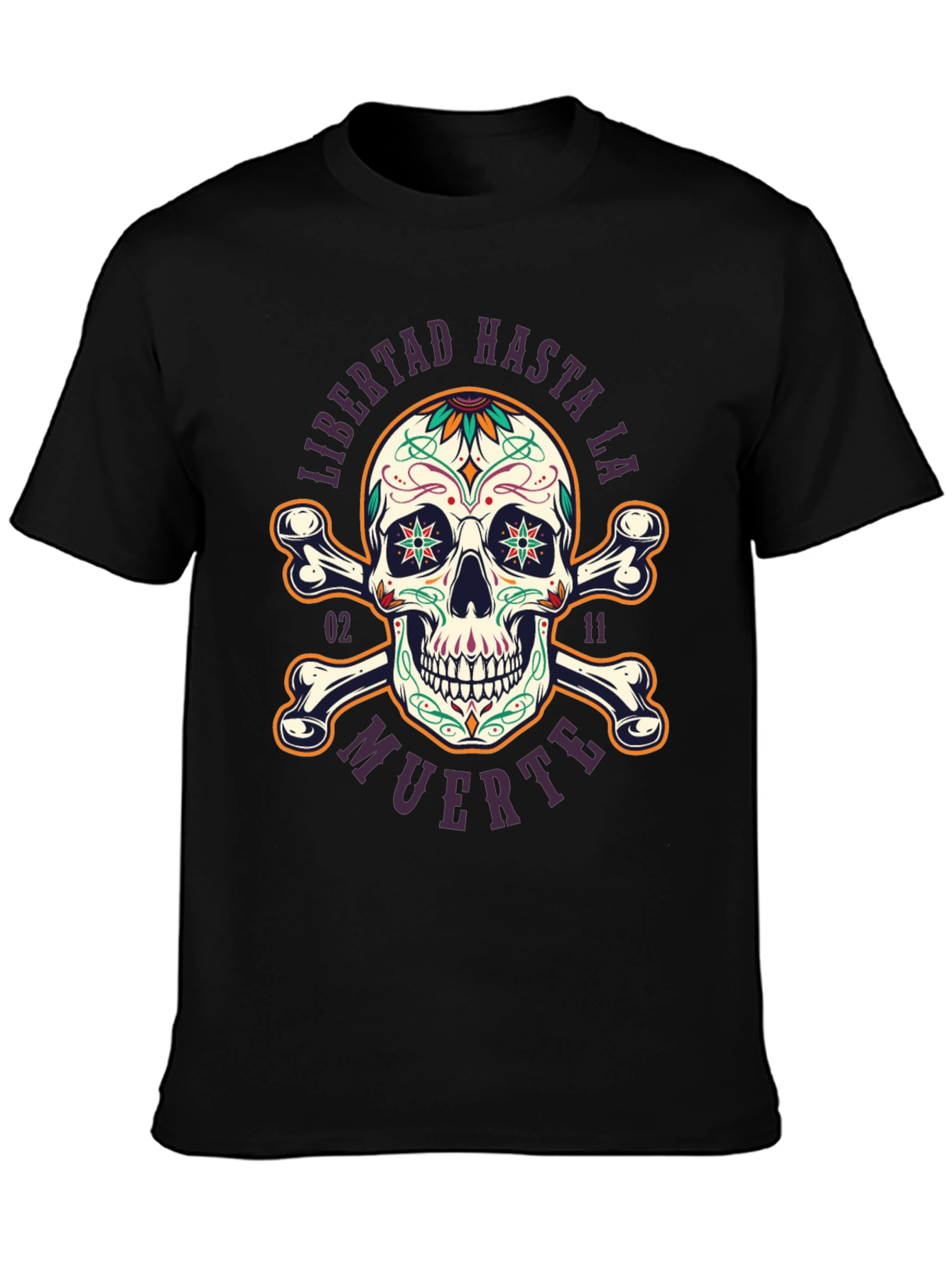 Skull & Crossbones Graphic Tee - Libertad Hasta La Muerte