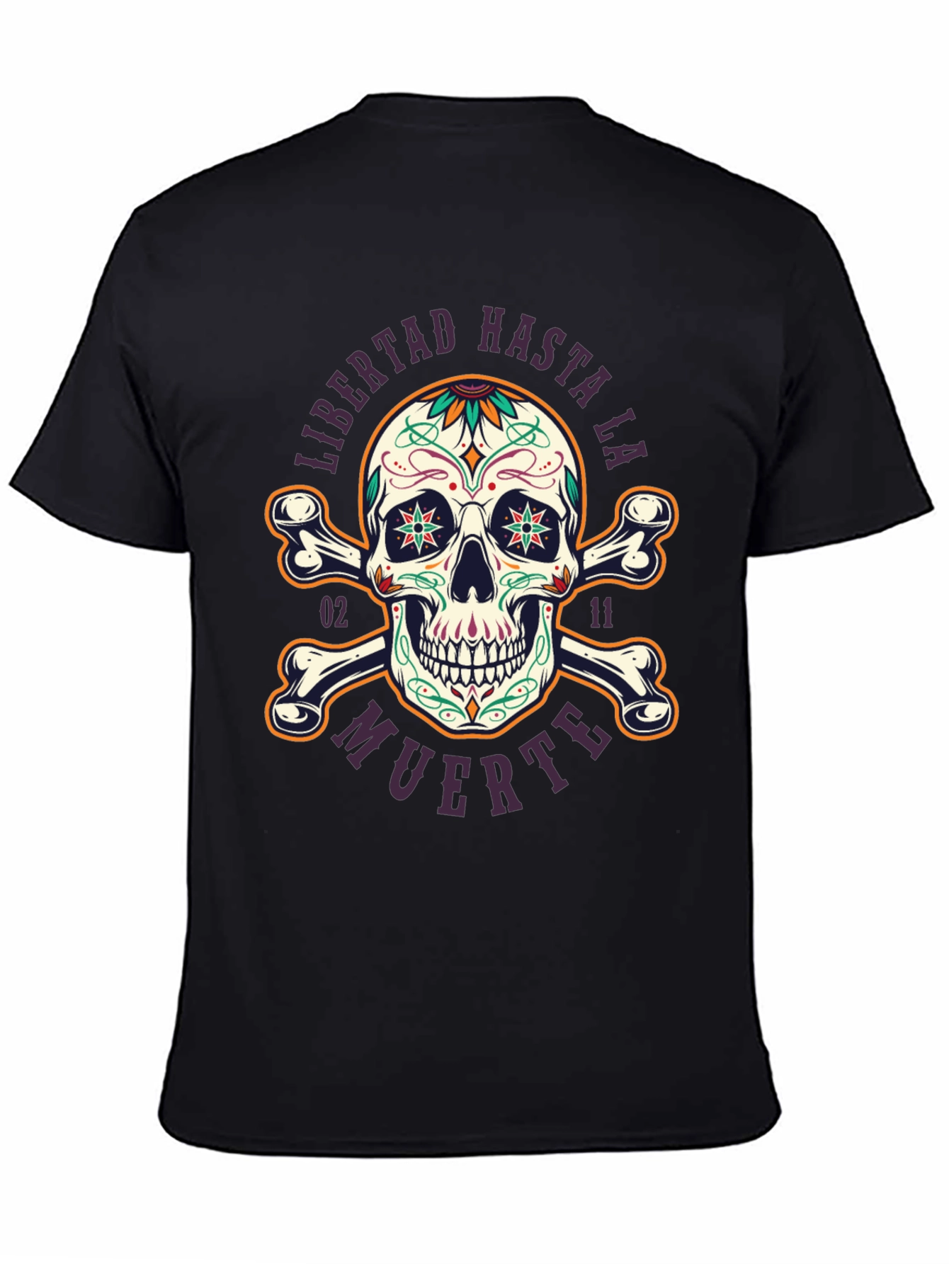 Skull & Crossbones Graphic Tee - Libertad Hasta La Muerte