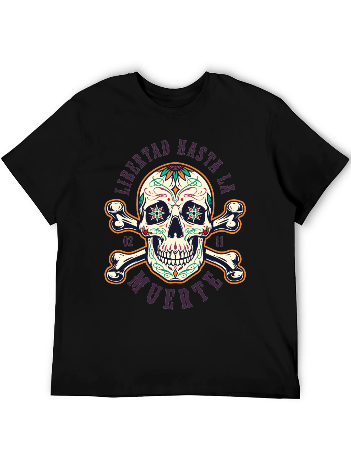 Skull & Crossbones Graphic Tee - Libertad Hasta La Muerte