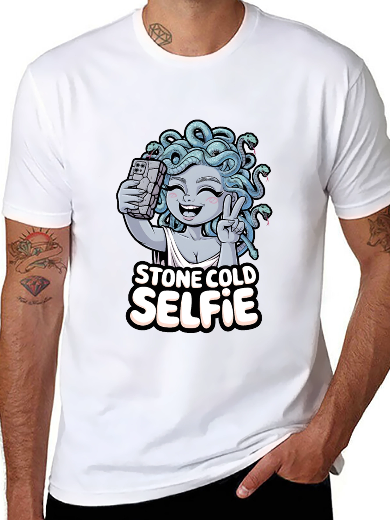 Stone Cold Selfie Medusa Graphic Tee
