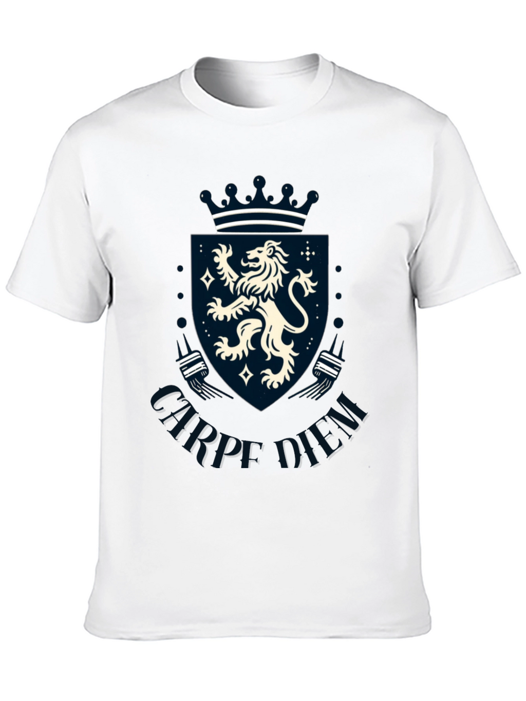 Carpe Diem Lion Crest Graphic T-Shirt
