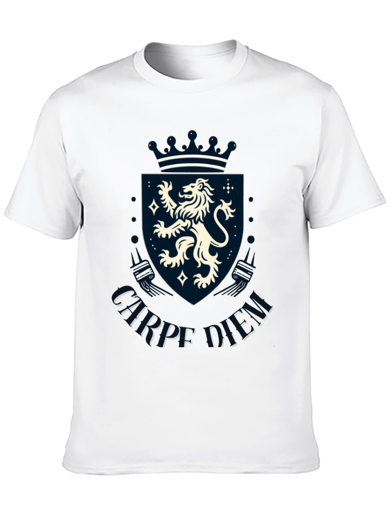 Carpe Diem Lion Crest Graphic T-Shirt