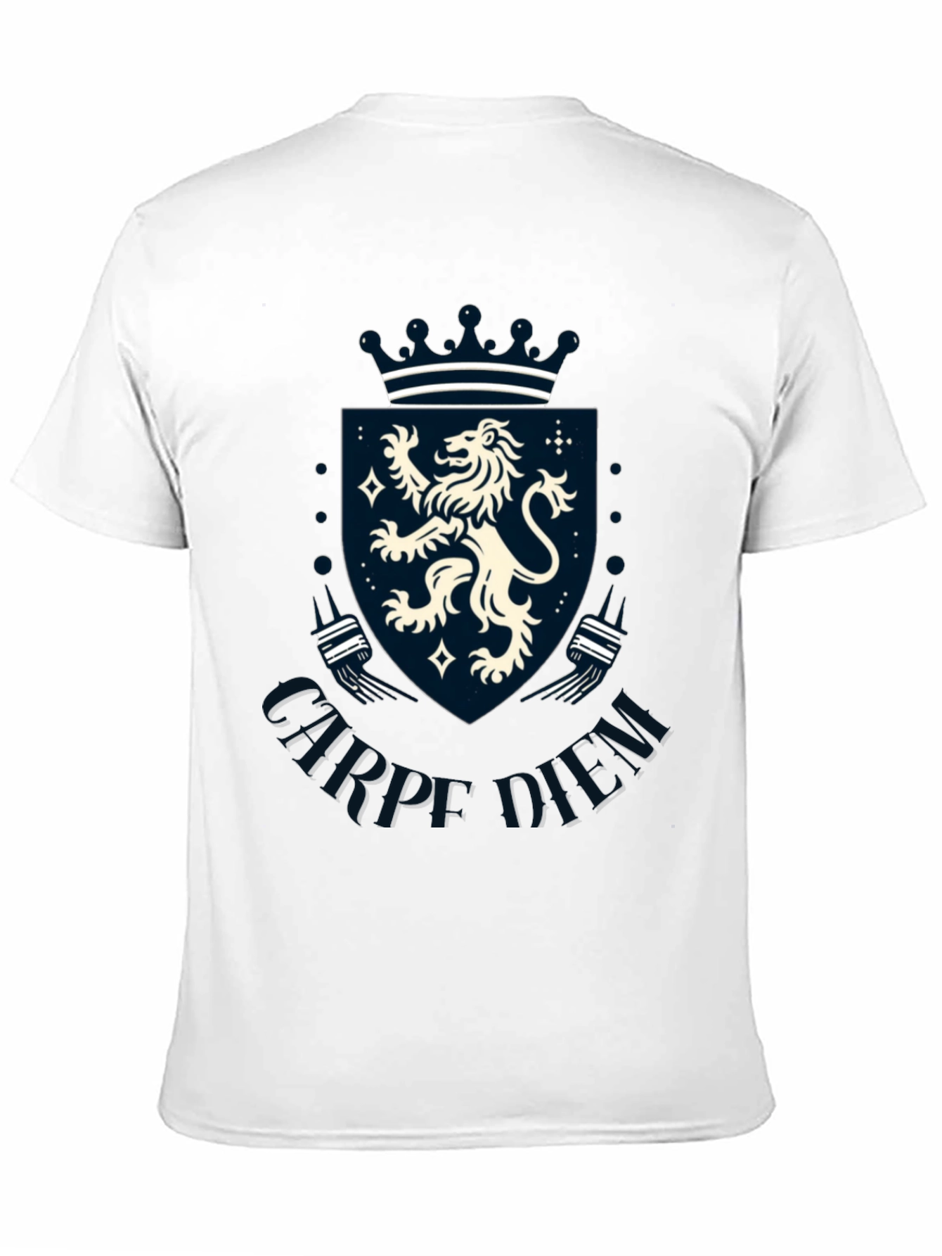 Carpe Diem Lion Crest Graphic T-Shirt