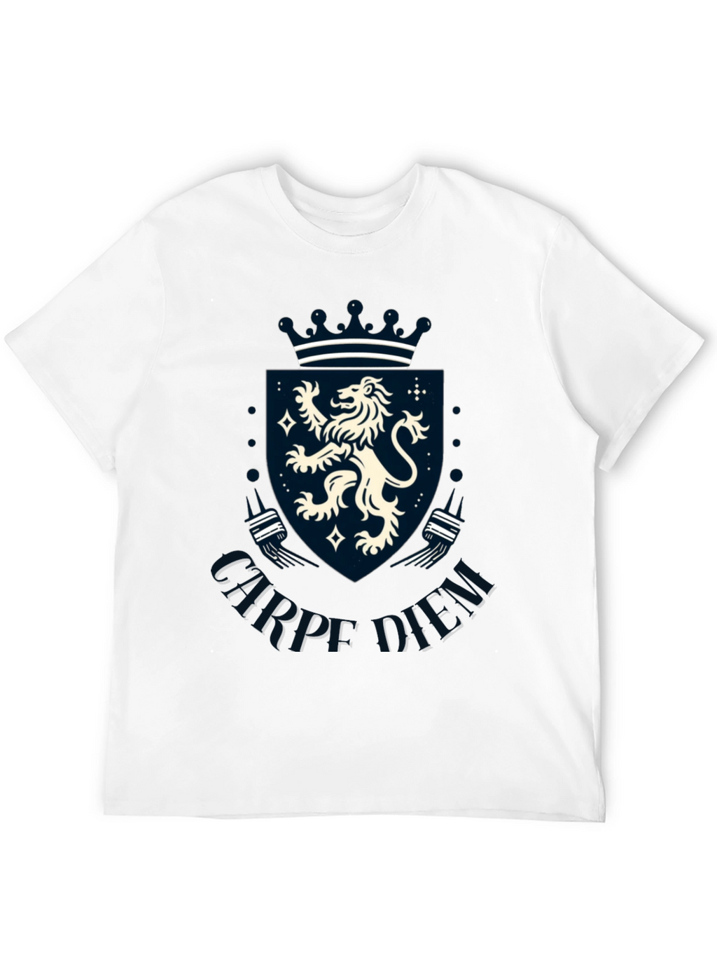 Carpe Diem Lion Crest Graphic T-Shirt