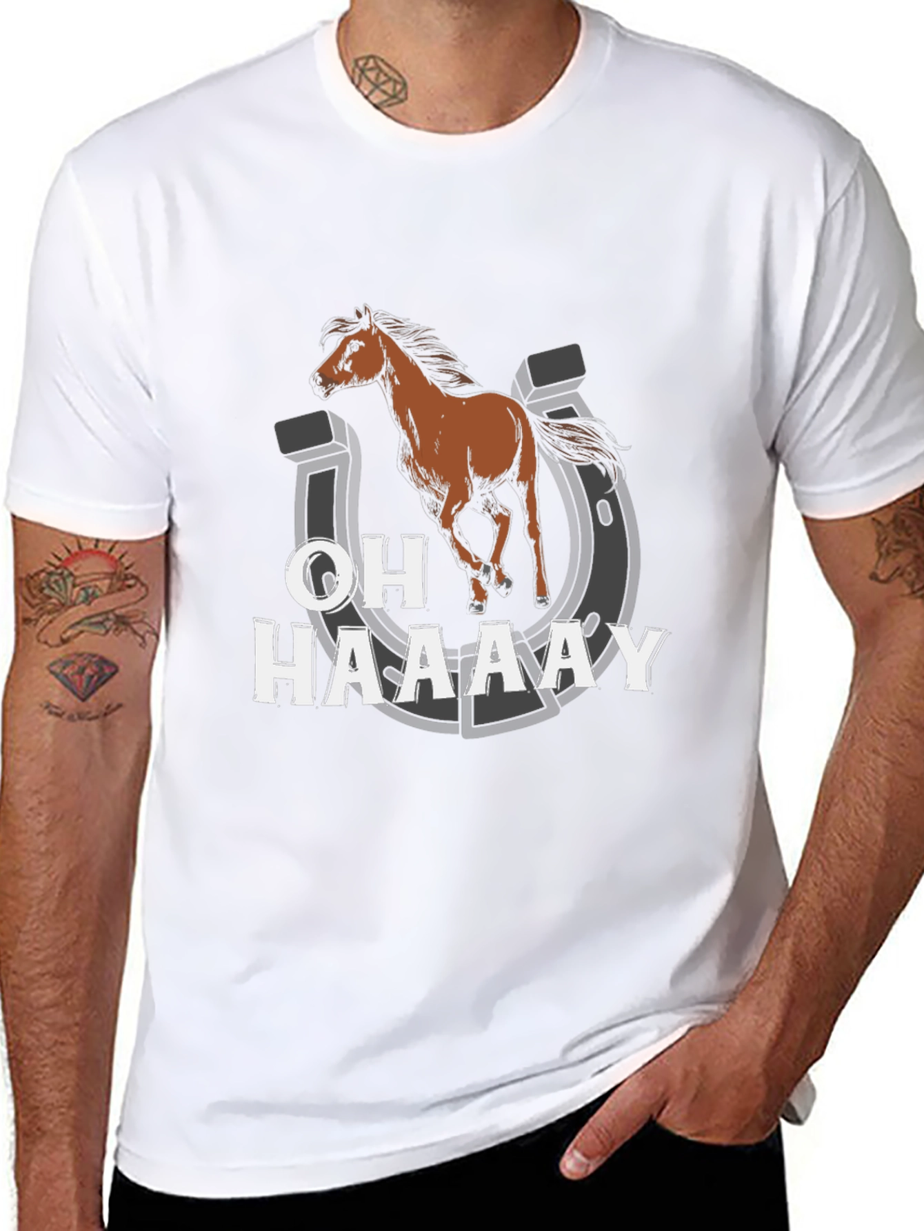Funny Horse T-Shirt - Oh Haaaay! Graphic Tee