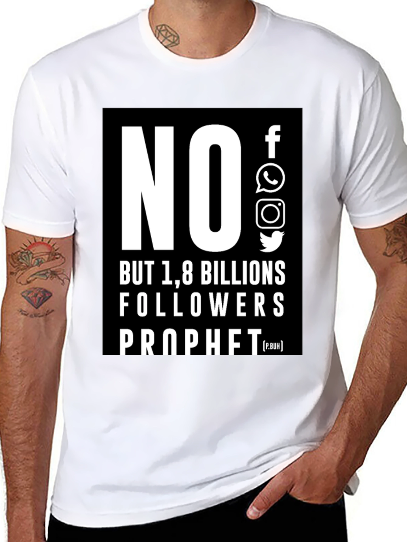 No Social Media 1.8 Billion Followers T-Shirt