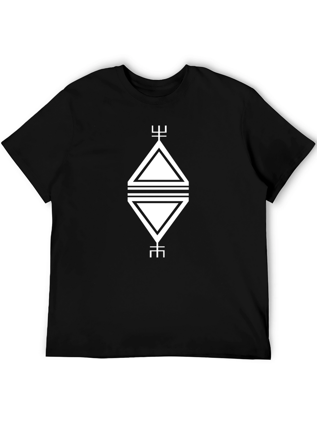 Geometric Graphic Tee - Modern Black Shirt