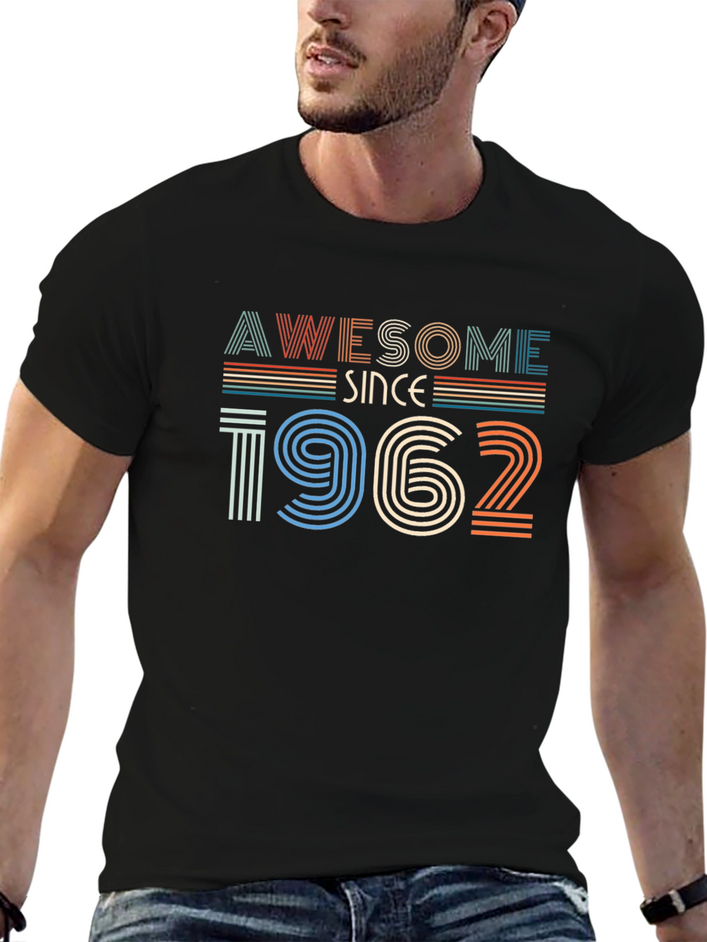 Awesome Since 1962 Black Graphic Tee