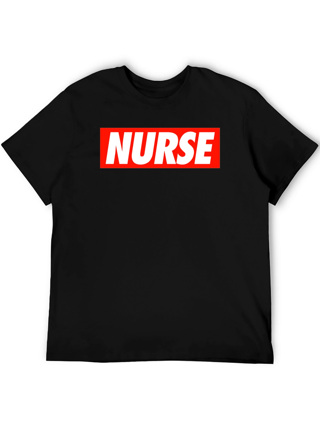 Nurse Graphic T-Shirt - Bold Red & White Design