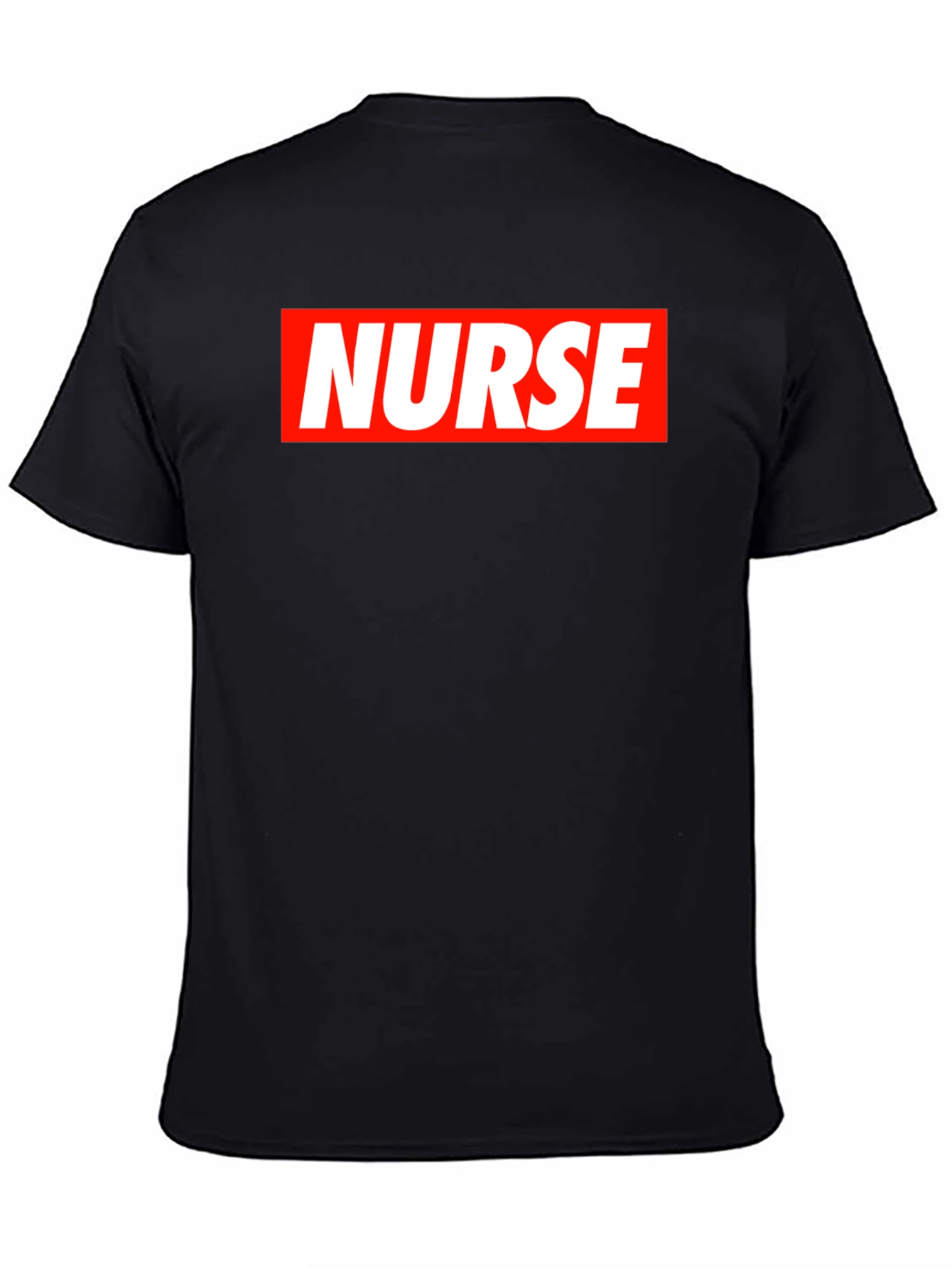 Nurse Graphic T-Shirt - Bold Red & White Design