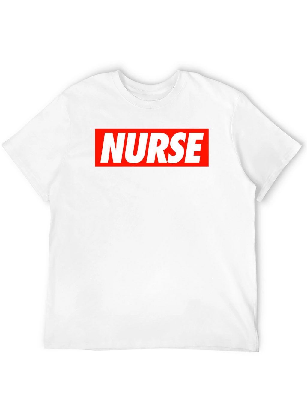 Nurse Graphic T-Shirt - Bold Red & White Design