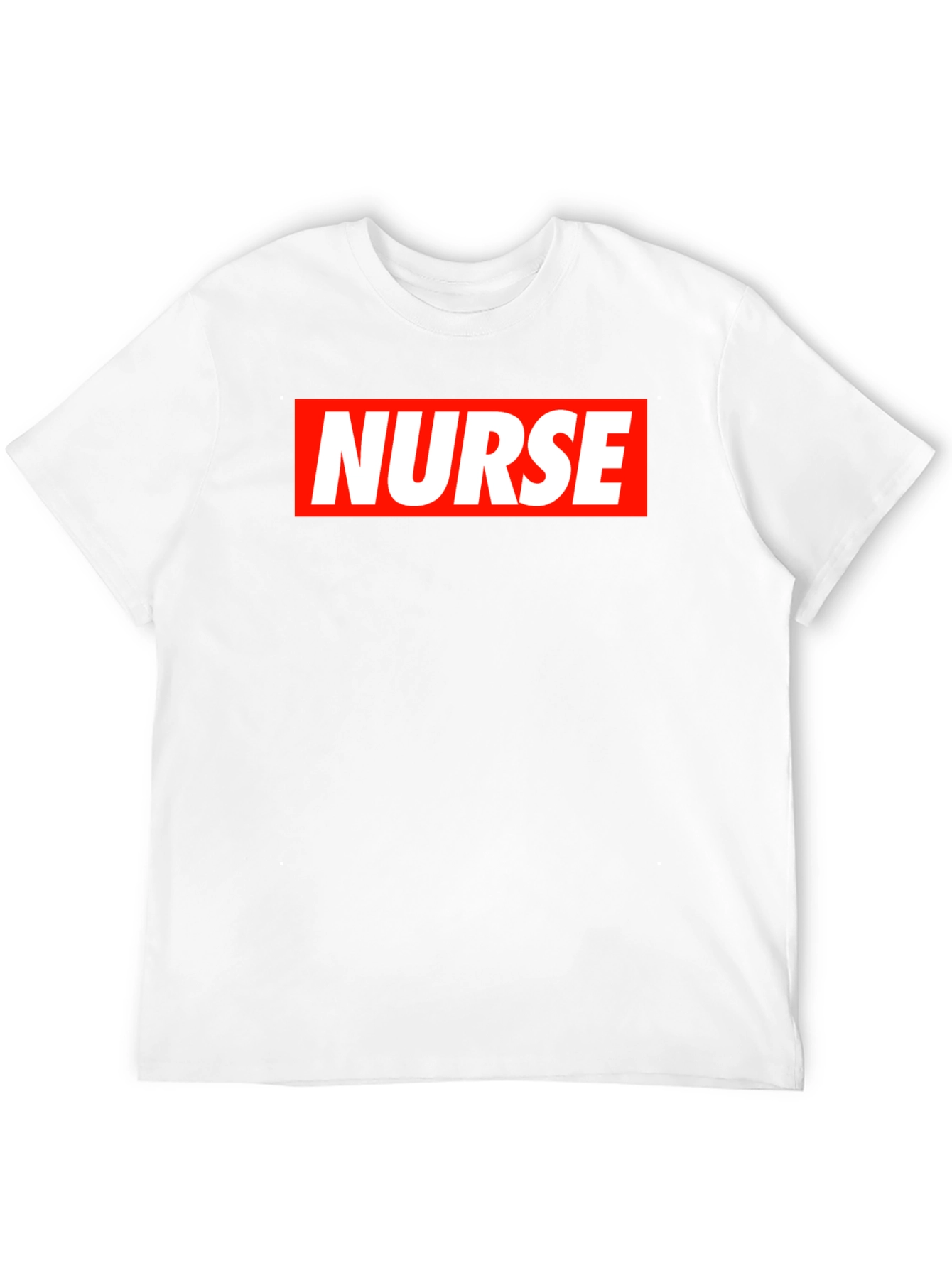 Nurse Graphic T-Shirt - Bold Red & White Design