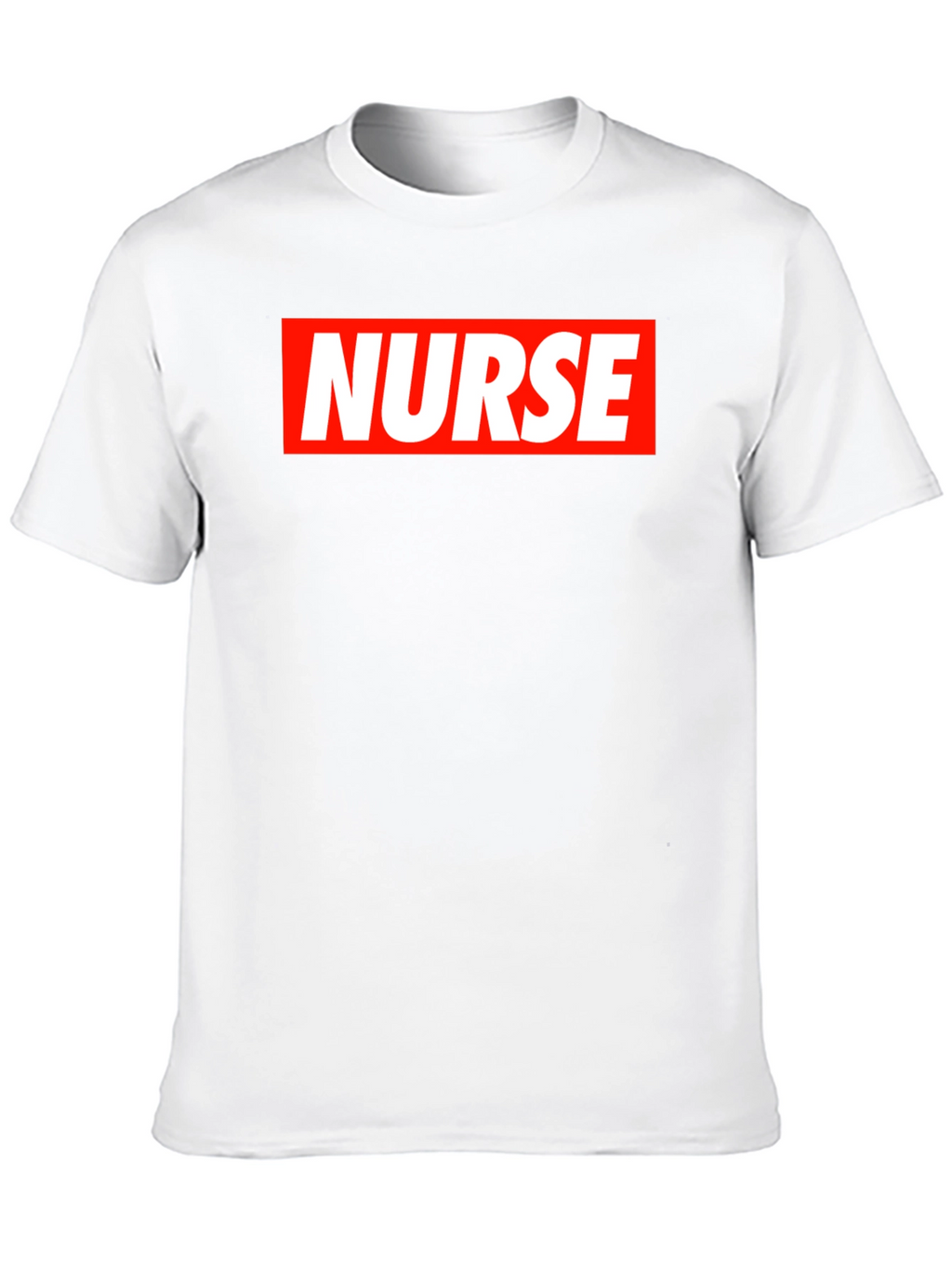 Nurse Graphic T-Shirt - Bold Red & White Design