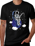 Astronaut Fishing T-Shirt - Space Adventure Tee