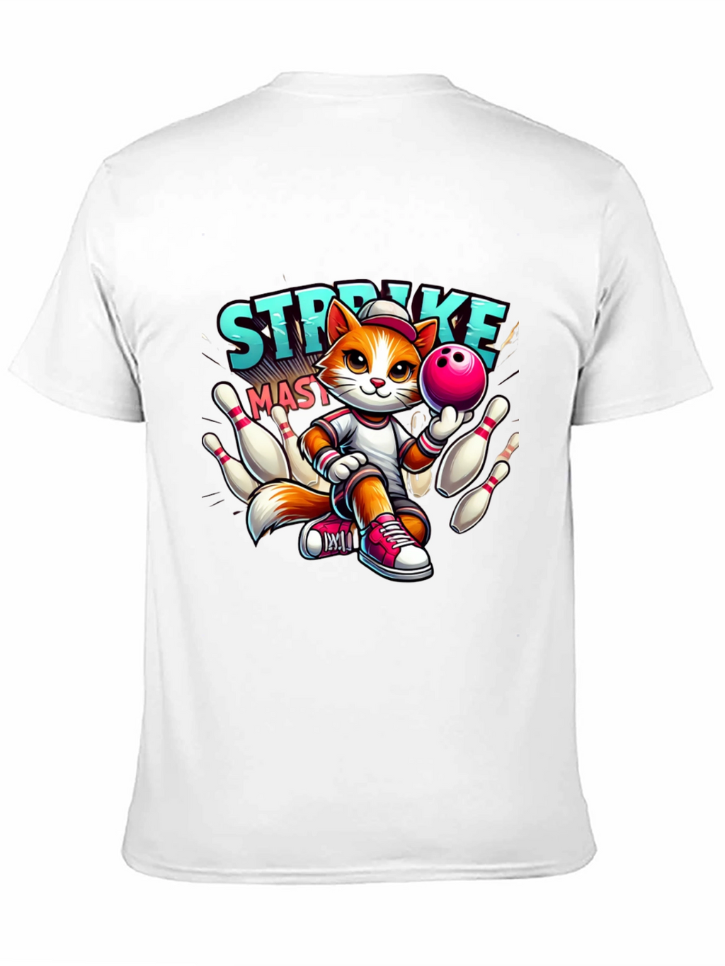 Strike Master Cat Graphic T-Shirt