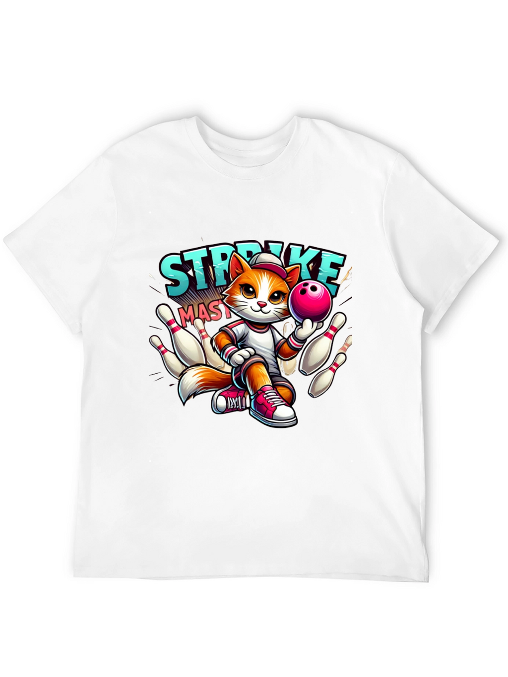 Strike Master Cat Graphic T-Shirt