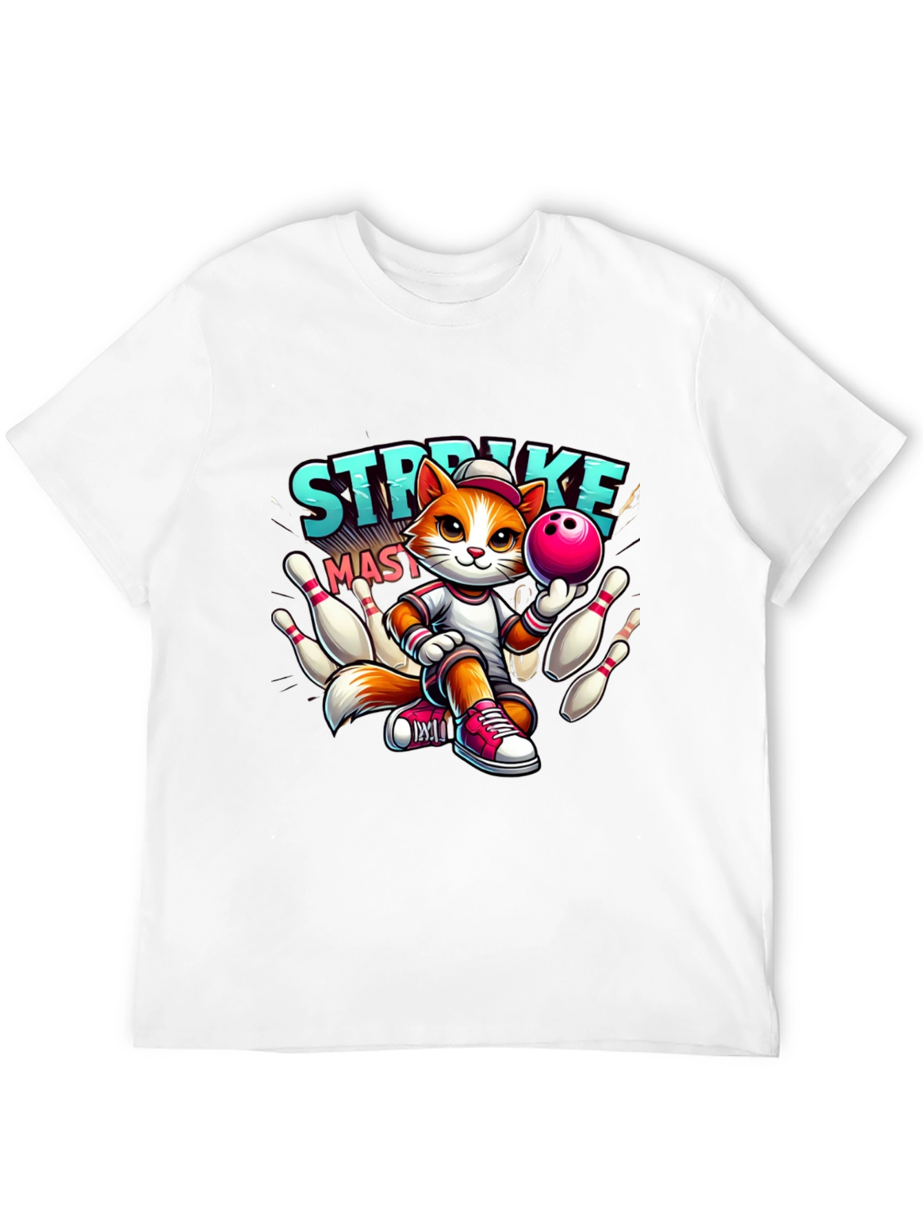 Strike Master Cat Graphic T-Shirt