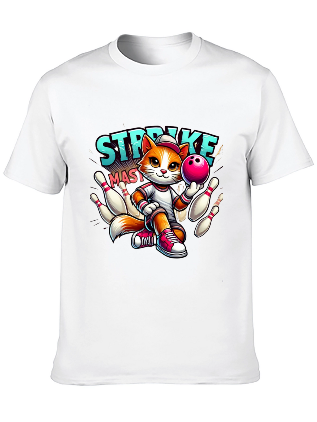 Strike Master Cat Graphic T-Shirt
