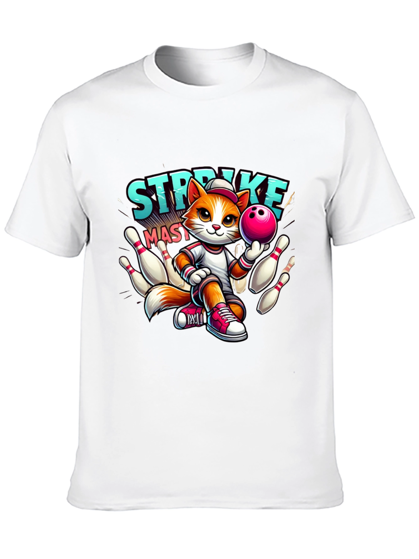 Strike Master Cat Graphic T-Shirt