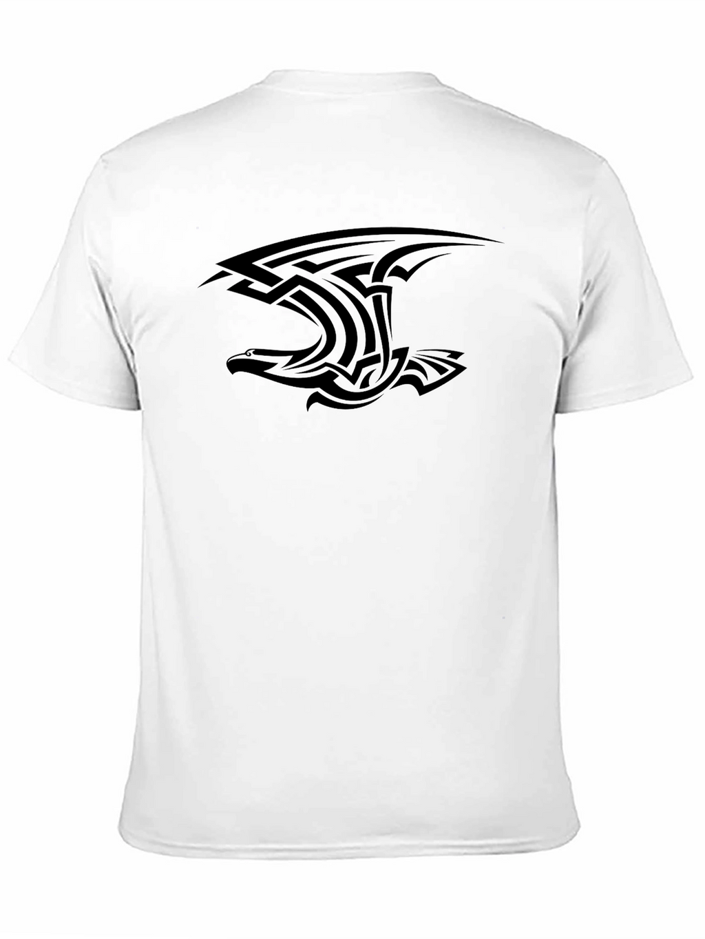 Mens Black Tribal Eagle Graphic T-Shirt