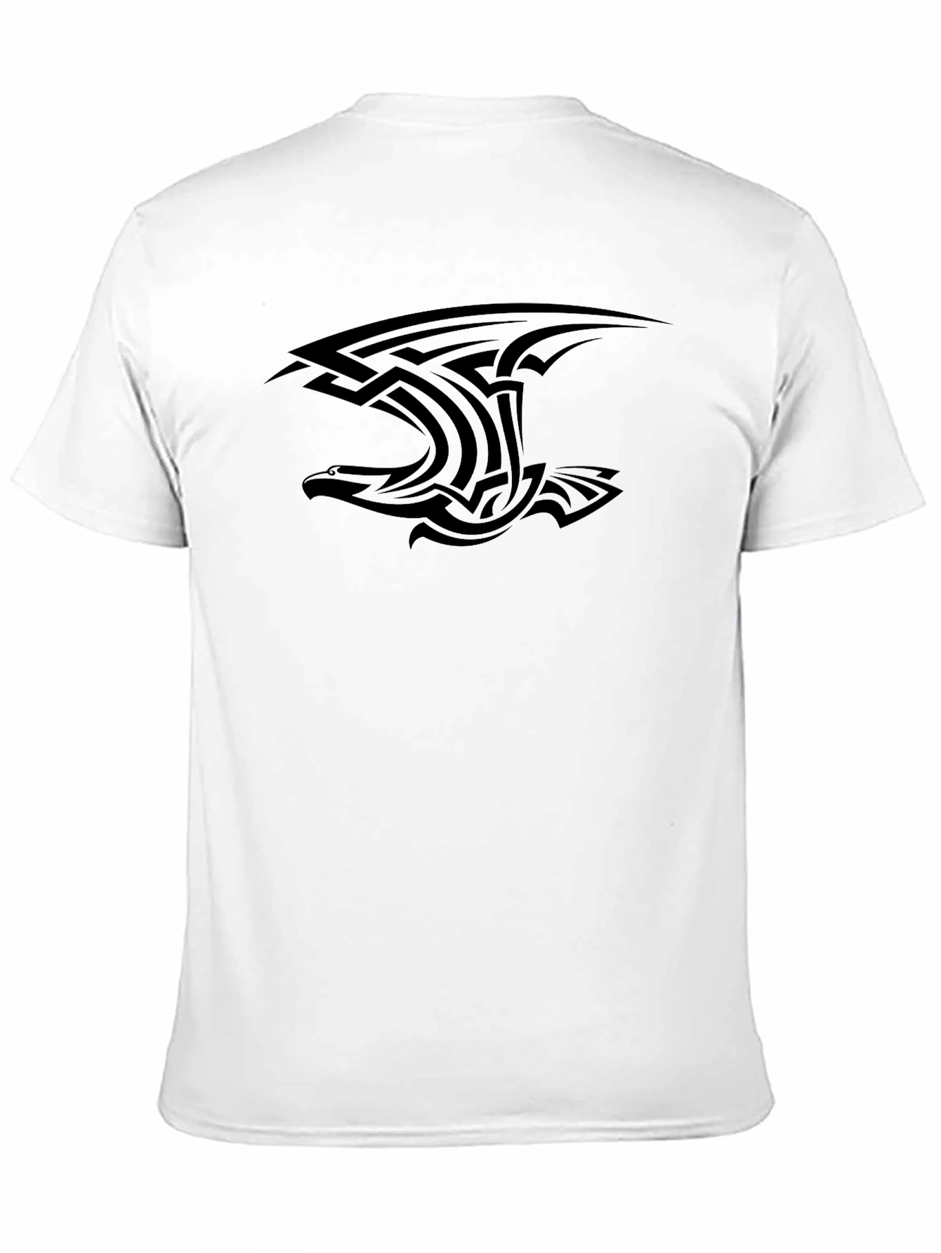 Mens Black Tribal Eagle Graphic T-Shirt