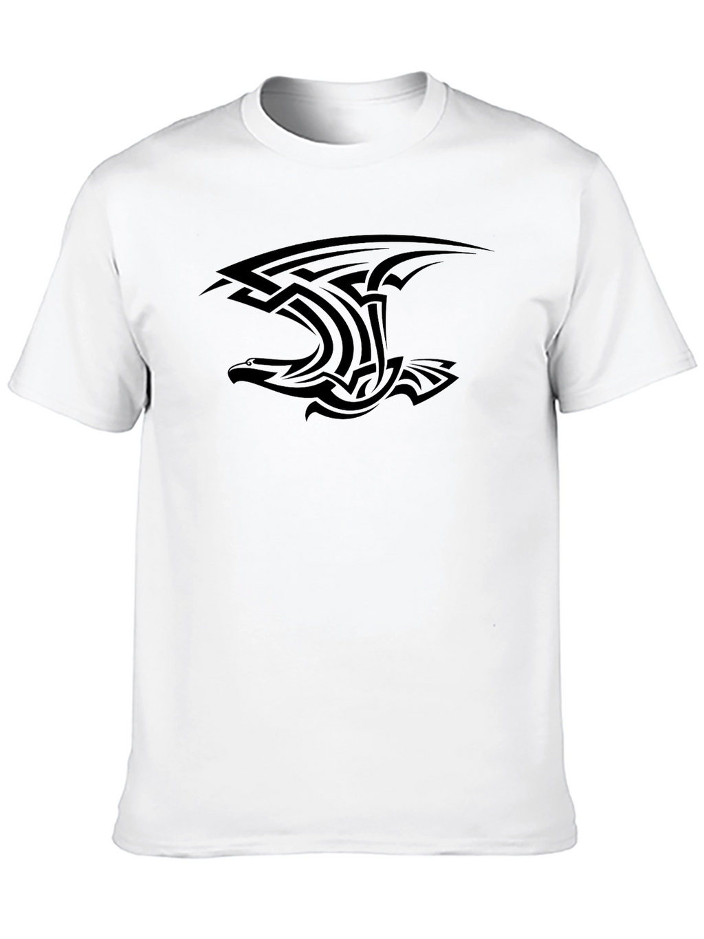 Mens Black Tribal Eagle Graphic T-Shirt