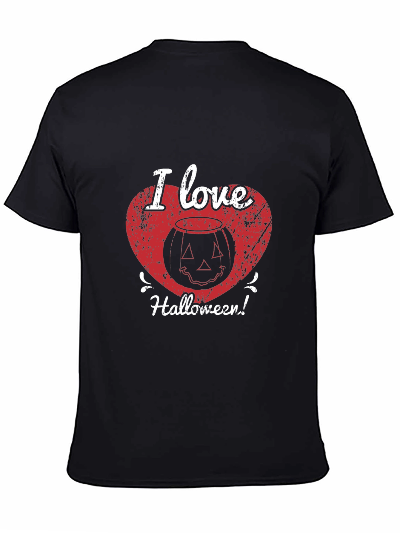 I Love Halloween T-Shirt - Pumpkin Heart Graphic Tee