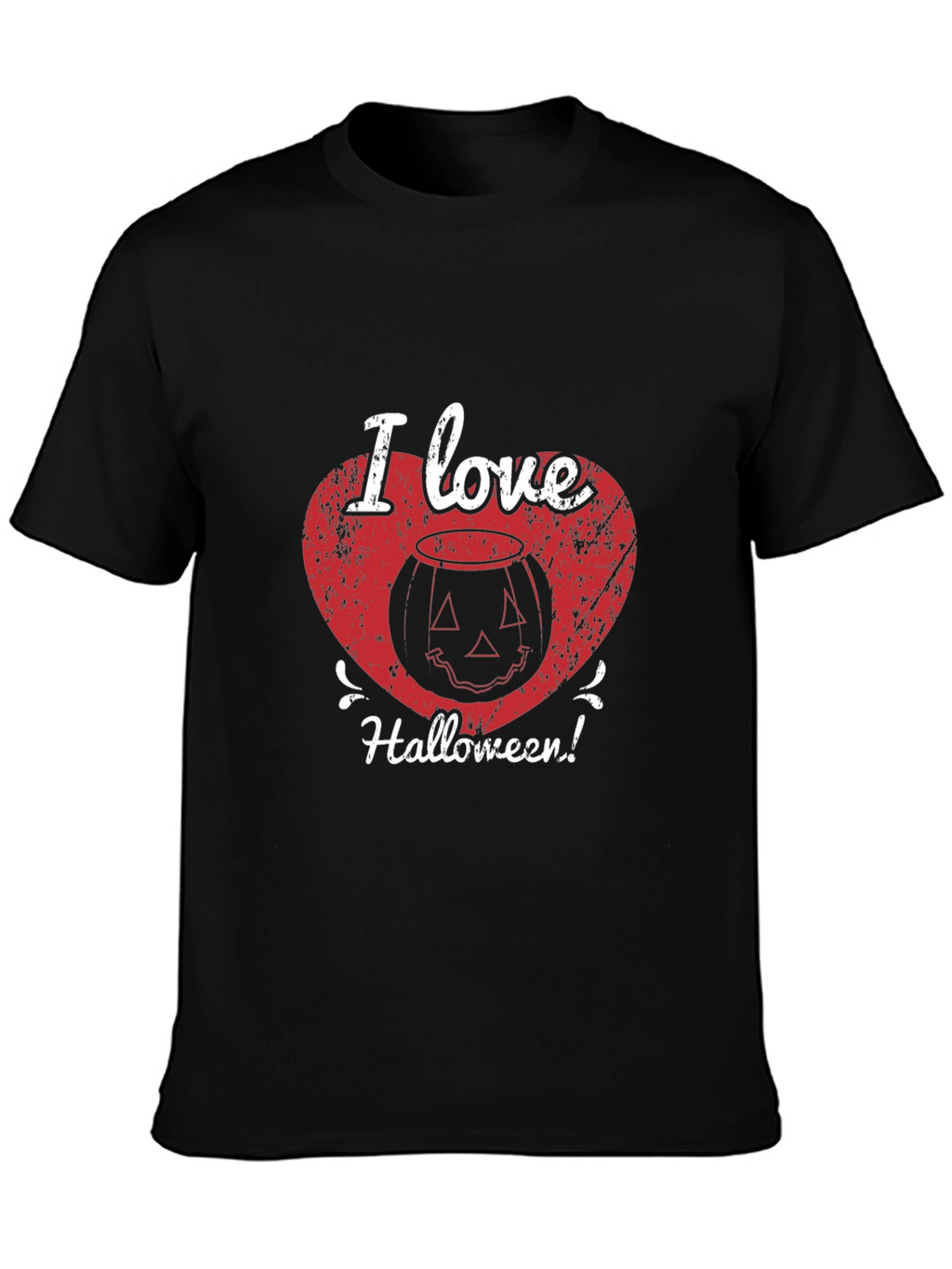 I Love Halloween T-Shirt - Pumpkin Heart Graphic Tee
