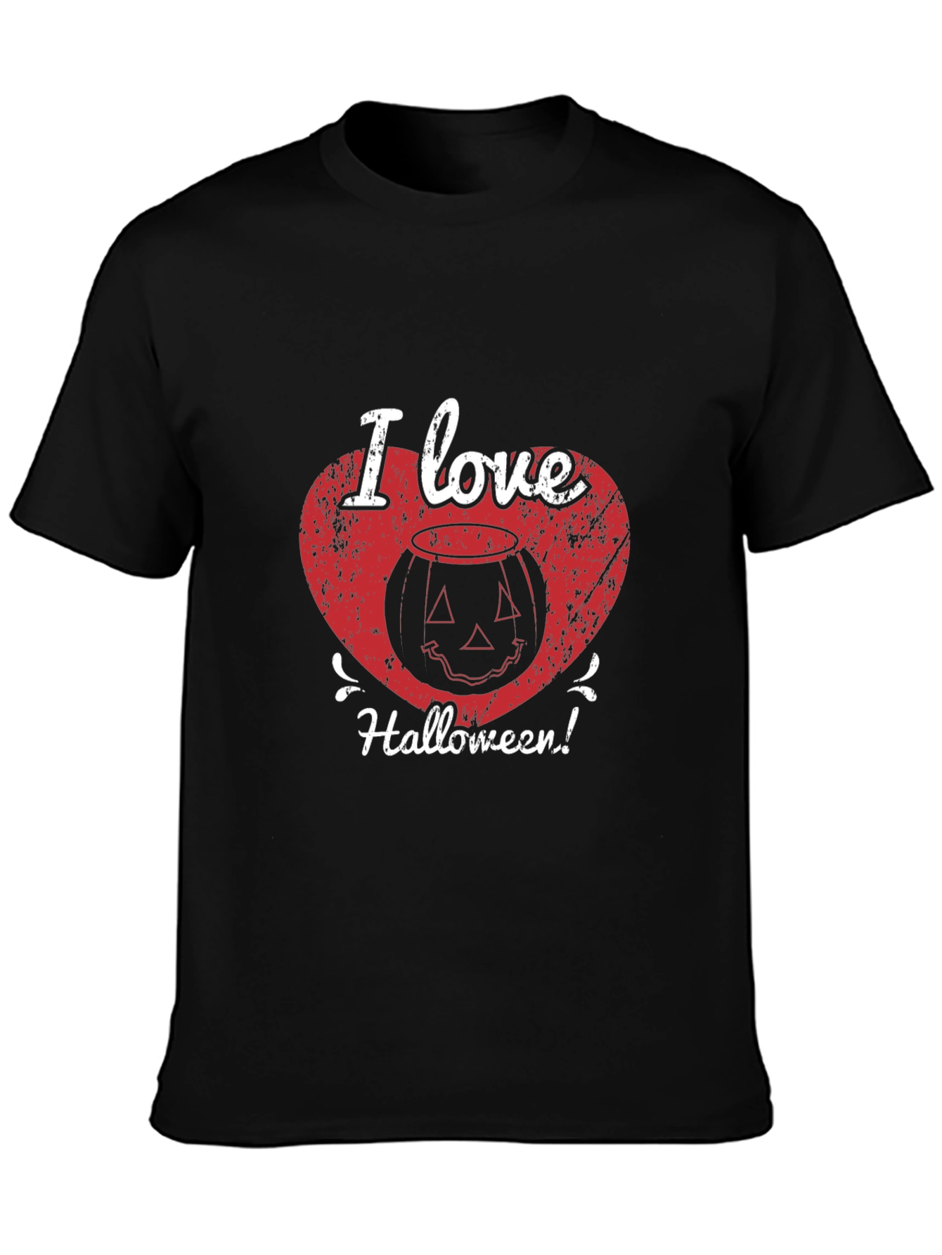I Love Halloween T-Shirt - Pumpkin Heart Graphic Tee