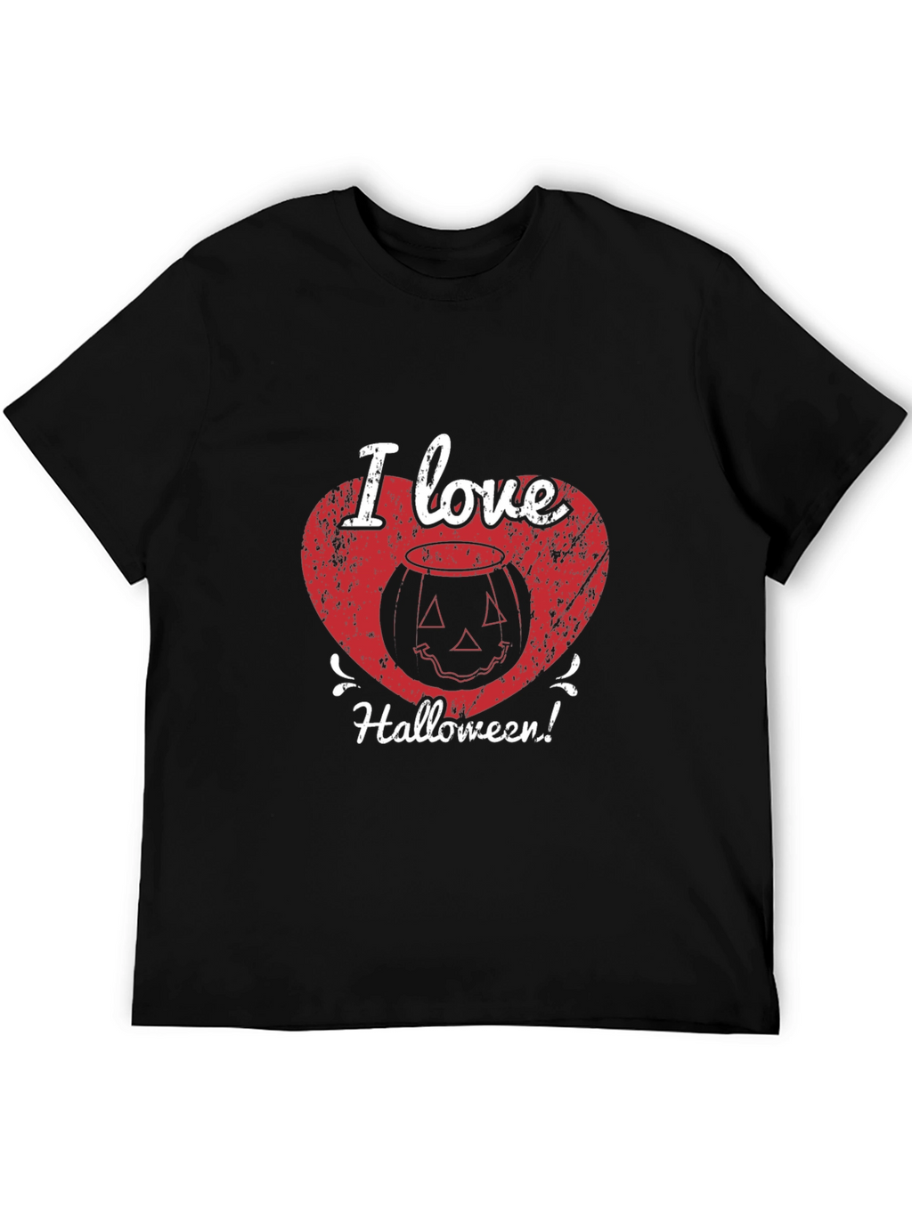 I Love Halloween T-Shirt - Pumpkin Heart Graphic Tee